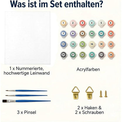 Malen nach Zahlen Wal – DIY Leinwand für Erwachsene