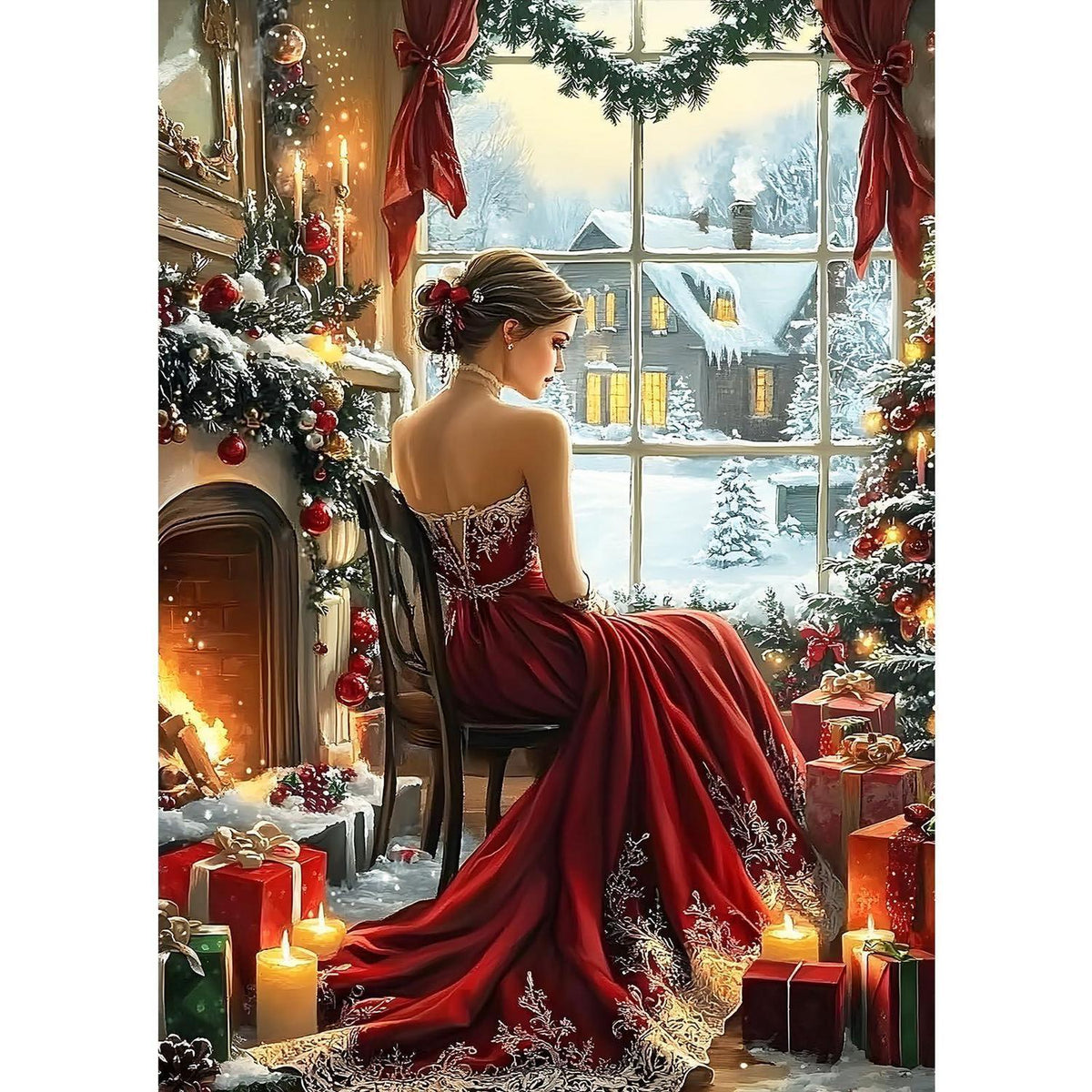 Diamond Painting Winterwärme 5D – Bastelset für Erwachsene