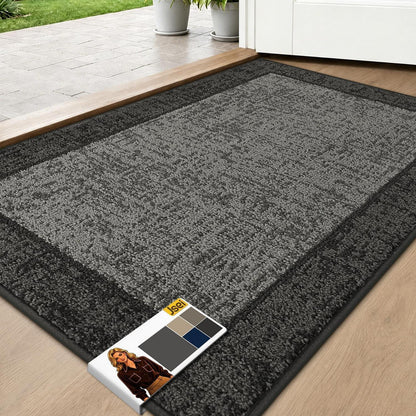 Waschbare Türmatte Grau – Rutschfest & Saugfähig 50x80cm