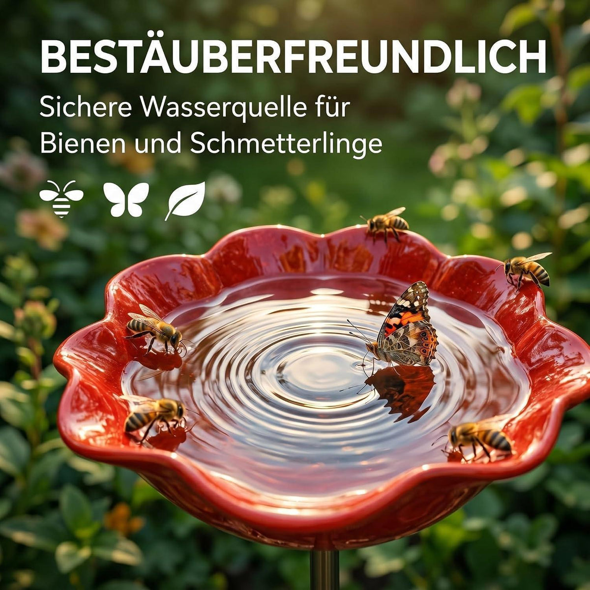 Vogeltränke Sonnenblume | Futterstation für Garten & Balkon
