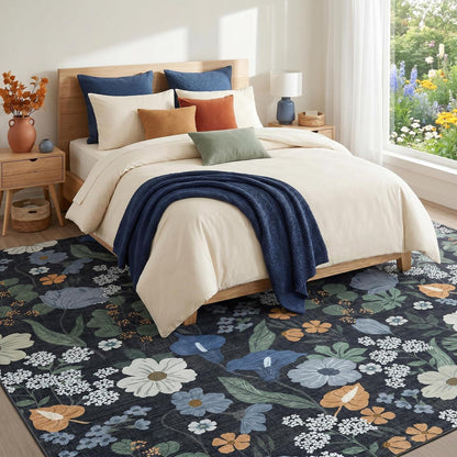 Waschbarer Boho Teppich 200x300 – Rutschfest & Kurzflor