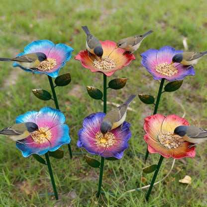Gartenstecker 3er-Set Vogeltränke & Insektentränke Winterfest