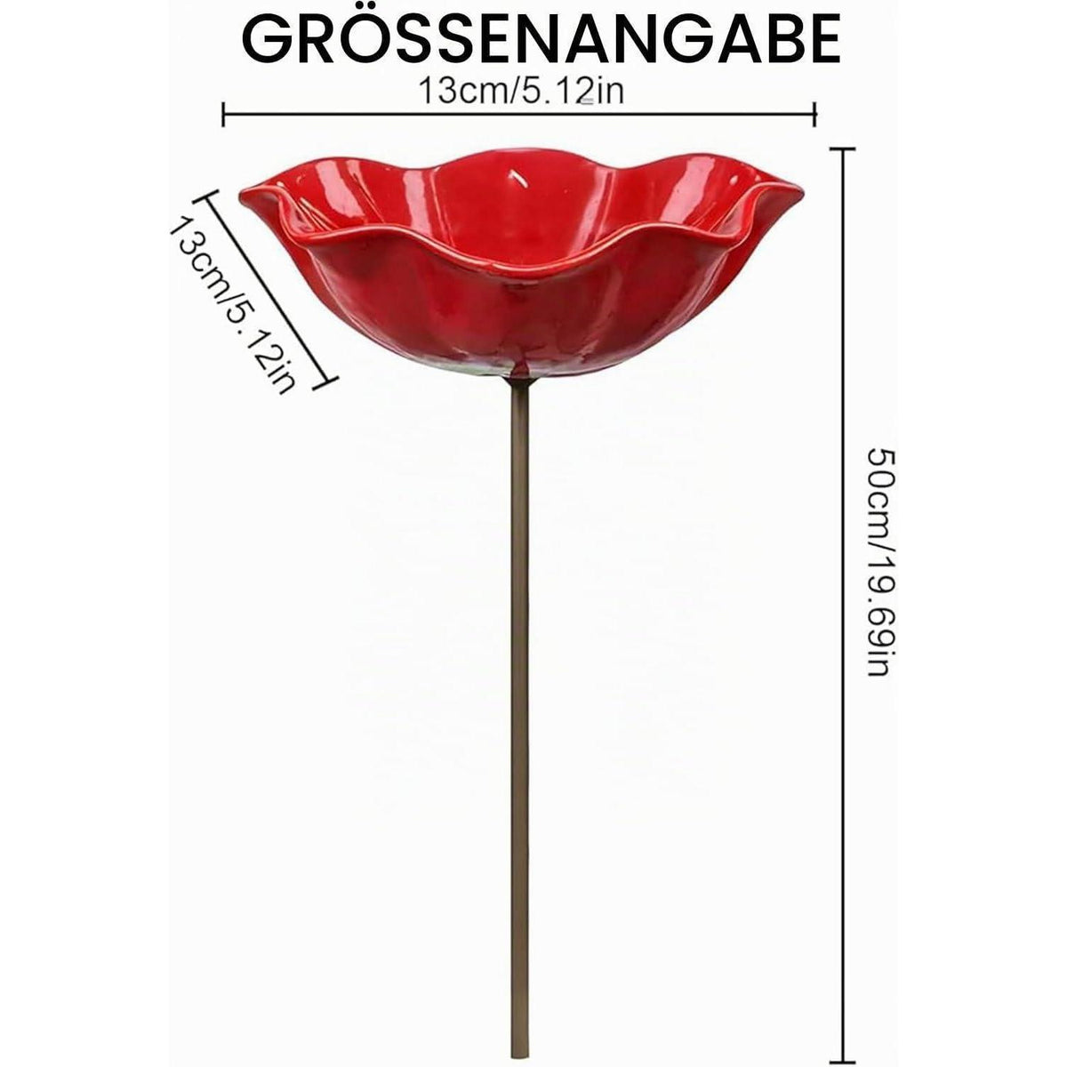 Metall Bienenbad Gartenstecker - Vogeltränke & Insektenquelle