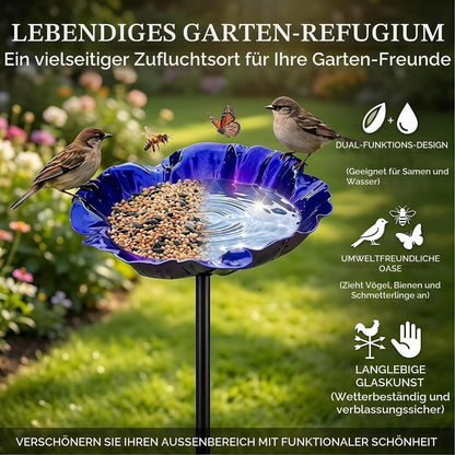 Metall Bienenbad Gartenstecker - Vogeltränke & Insektenquelle