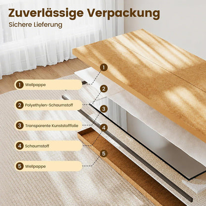Ganzkörperspiegel 218x100cm Standspiegel mit Aluminiumrahmen