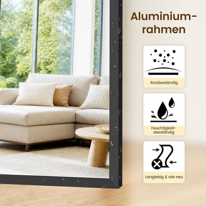 Ganzkörperspiegel 193x86cm – Standspiegel mit Aluminiumrahmen
