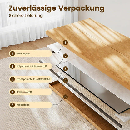 Ganzkörperspiegel 193x86cm – Standspiegel mit Aluminiumrahmen