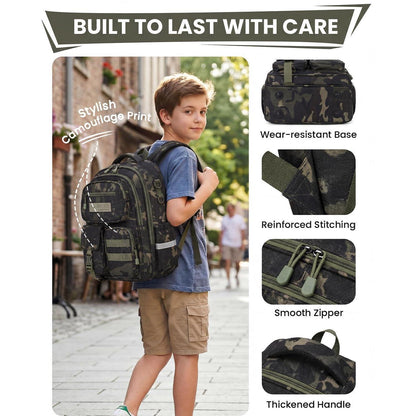 Schulrucksack Jungen 2-5. Klasse, Ergonomisch, Schwarz