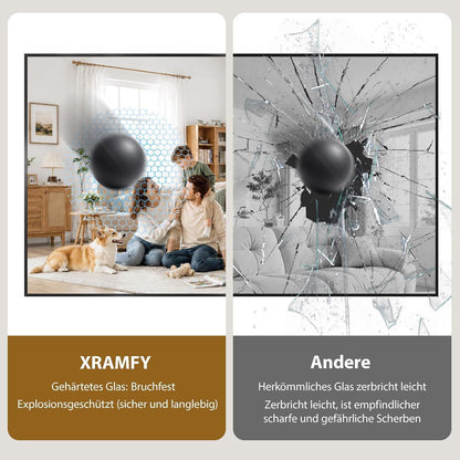 Großer Wandspiegel 121x91cm – Rostfrei & Sicherheitsglas