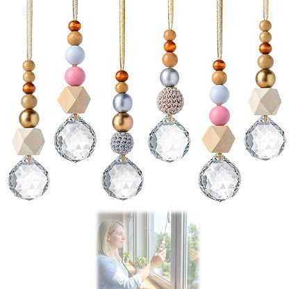 6x Sonnenfänger Bastelset – Kristall Lichtfänger für Fenster & Garten
