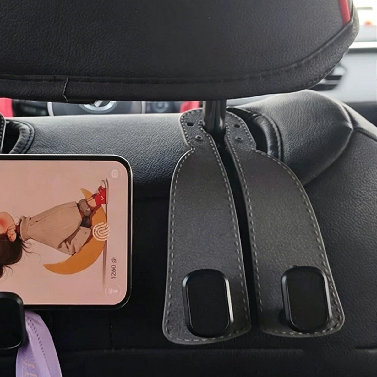 4x Auto Sitzhaken – Taschenhalter für Pendler & Reisen