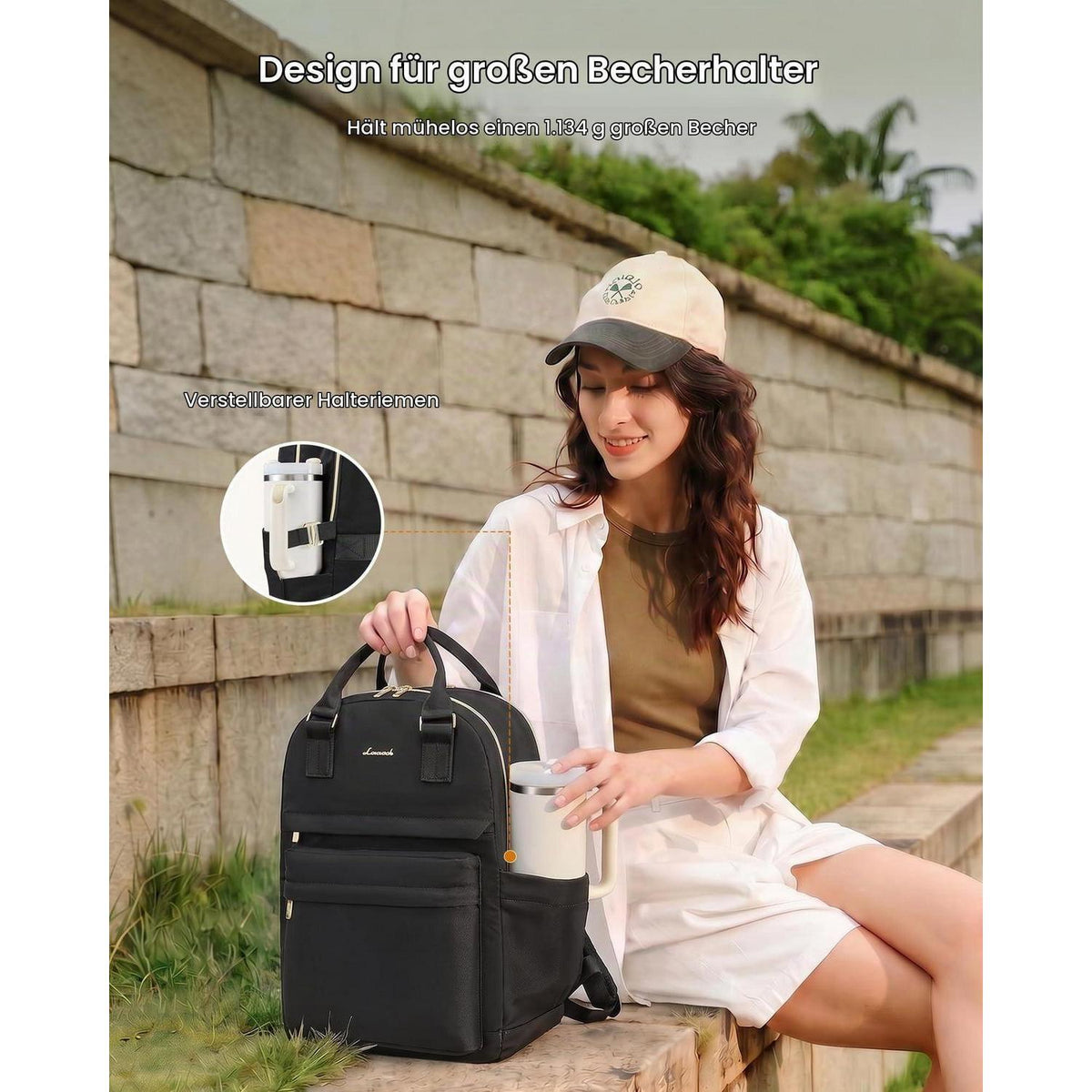Laptop Rucksack Damen Wasserdicht 15,6 Zoll – Schultasche & Reisebegleiter