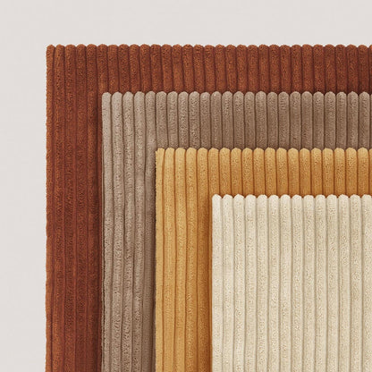 Herbst Kissenbezüge 60x60 Cord 4er Set Gelbbraun