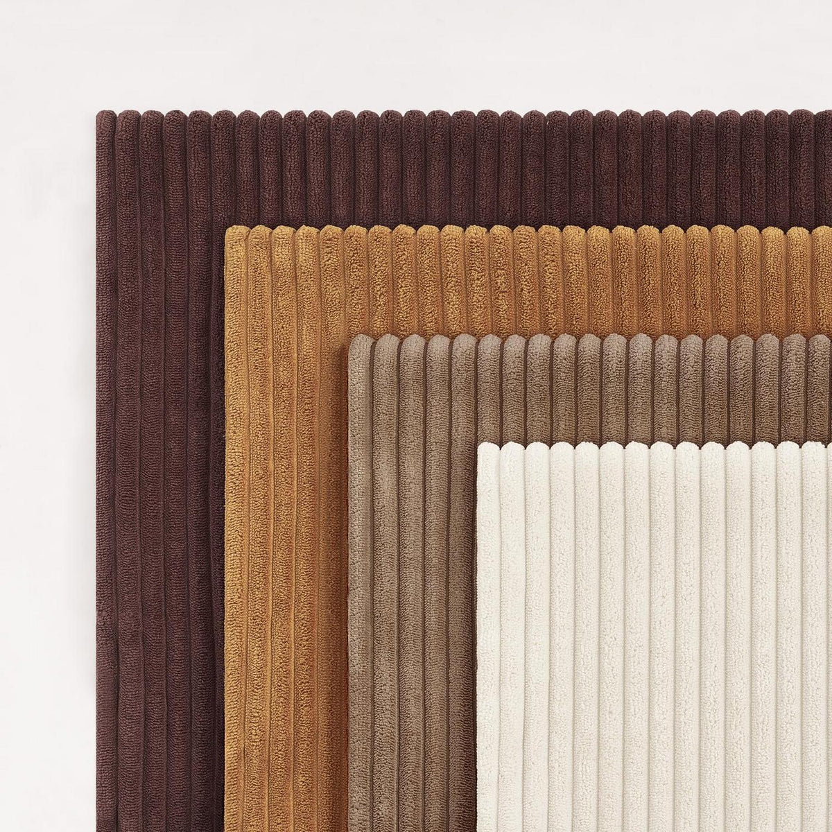 Kissenbezüge 4er Set Cord 45x45 cm Goldbraun