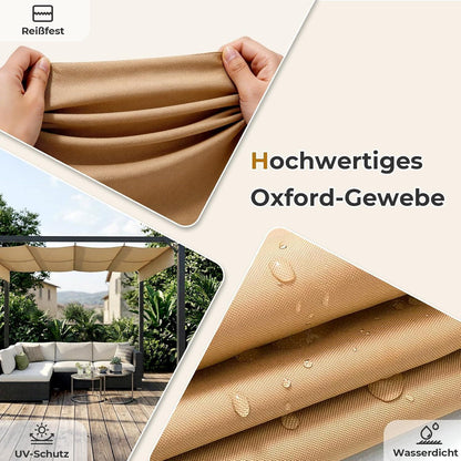 LEADZM Pergola 3x3m – Freistehender Pavillon mit Schiebedach