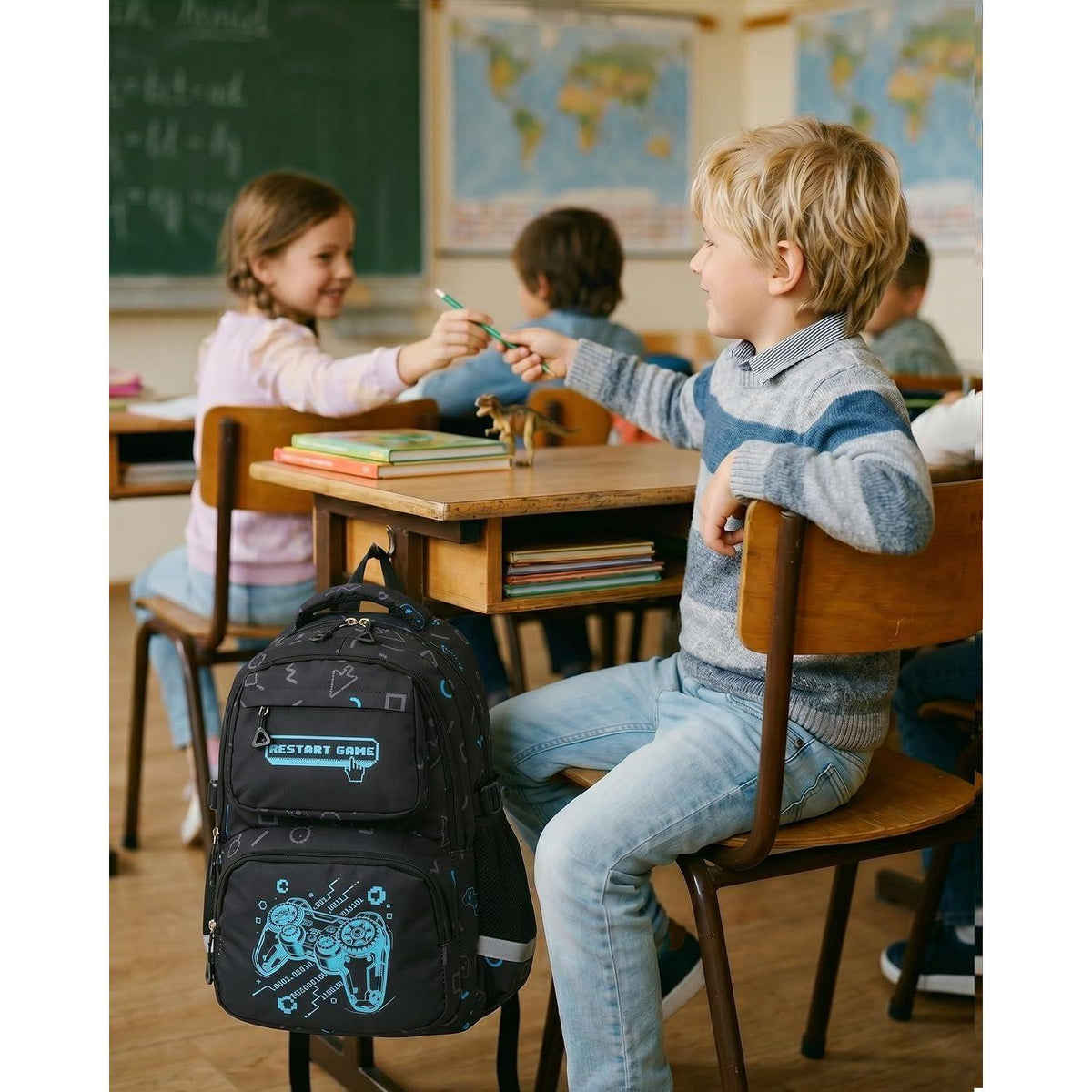 Schulranzen Jungen 1.-4. Klasse Reflektierend & Nachtleuchtend