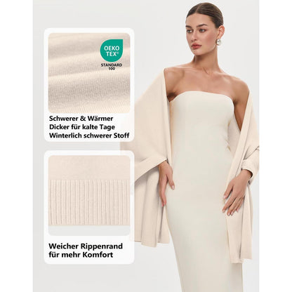Pashmina Schal Damen Beige – Elegante Stola für Hochzeit & Abend