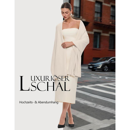 Pashmina Schal Damen Beige – Elegante Stola für Hochzeit & Abend