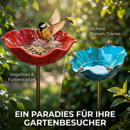 Vogeltränke Metall – Winterfest & Bienentränke für den Garten