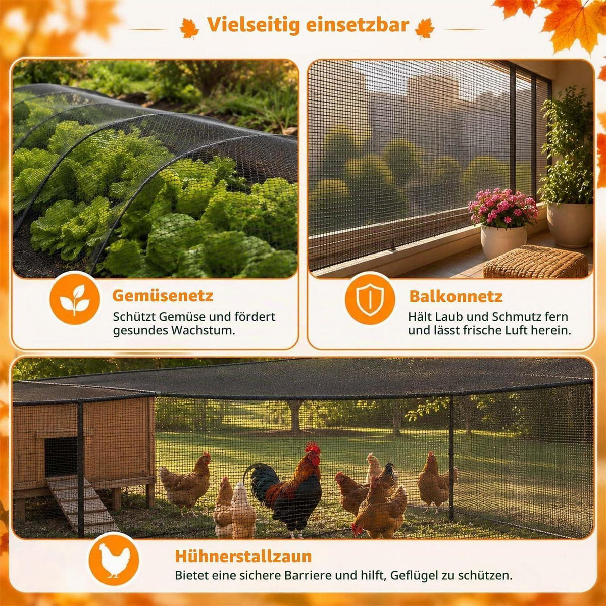 Teichnetz Feinmaschig 4x6m mit Zubehör für Garten & Balkon