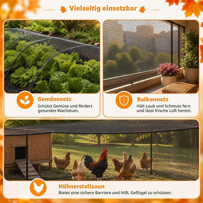 Teichnetz Feinmaschig 4x6m mit Zubehör für Garten & Balkon