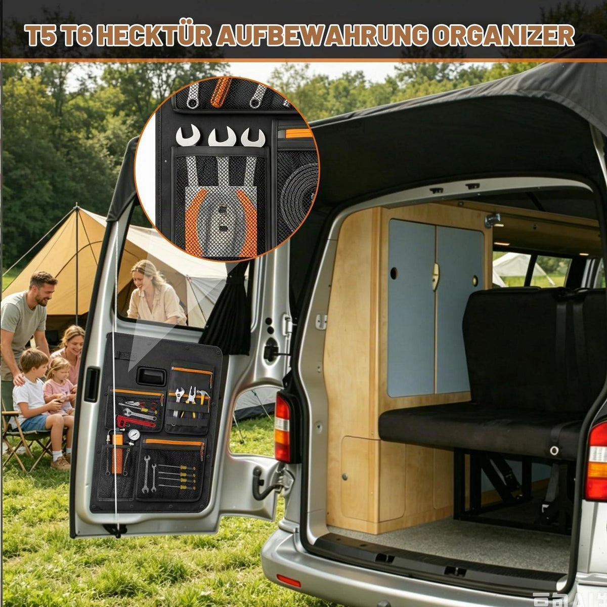 VW T5 T6 Heckklappen Organizer | Scheunentor Tasche 2er Set