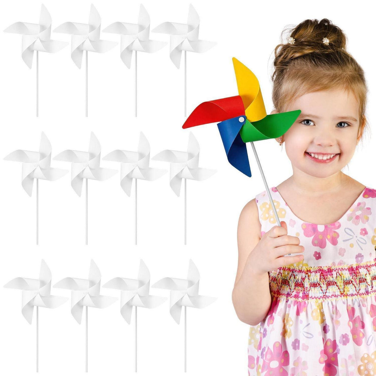 DIY Windrad Bastelset für Kinder – 24 Teile zum Malen & Spielen