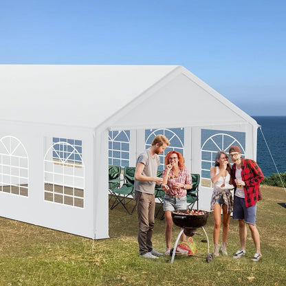 Partyzelt 4x8m Weiß – Stabiler Pavillon mit Seitenwänden