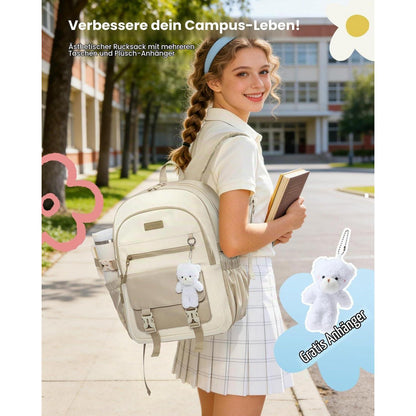 Schulrucksack Mädchen 30L, Wasserdicht & DIY-Style