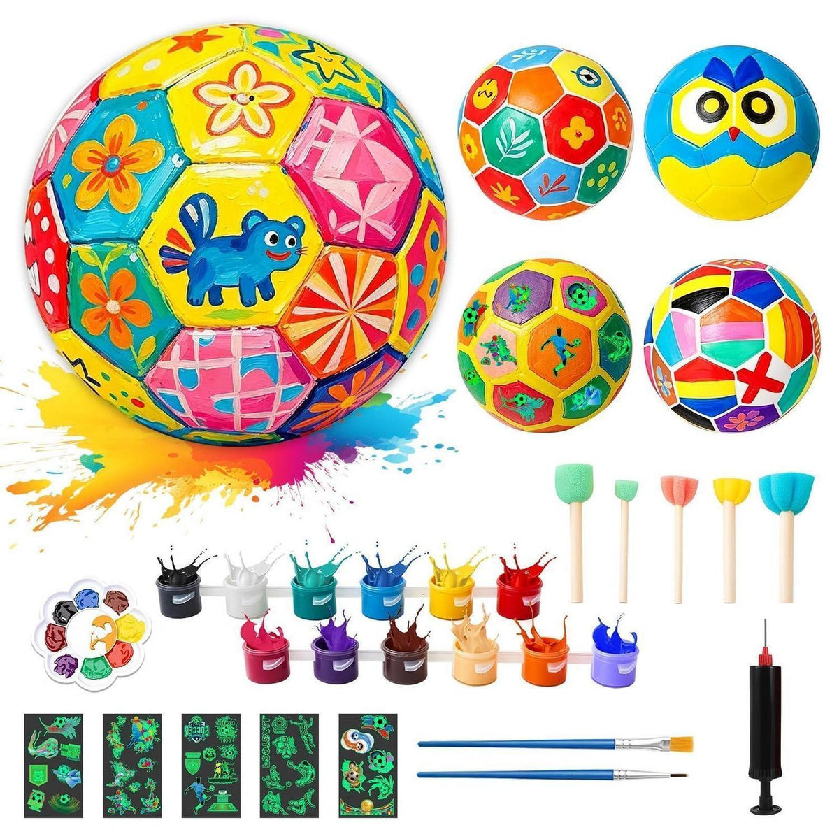 Fußball Malset für Kinder – DIY Bastelset mit Farben & Aufklebern