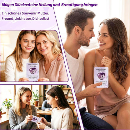 Glücksherz Geschenkset Lila – Mutmacher & Glücksbringer