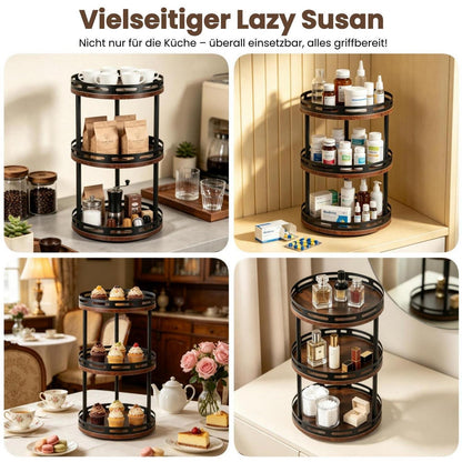Drehbarer Gewürzregal Organizer 3-stufig für Küche & Bad
