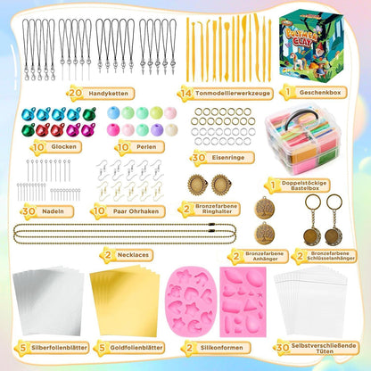 64 Farben Polymer Clay Set mit Box & Zubehör für kreative DIY Projekte