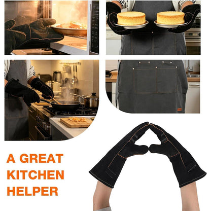Hitzebeständige Grillhandschuhe & Schürze mit Taschen