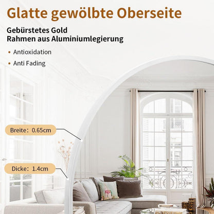 Ganzkörperspiegel Bogenförmig 171x76 cm – Silber & Aluminium