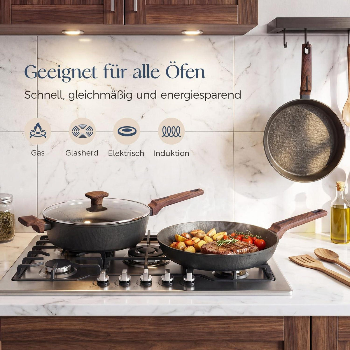 11-teiliges Kochgeschirr Set mit Antihaftbeschichtung