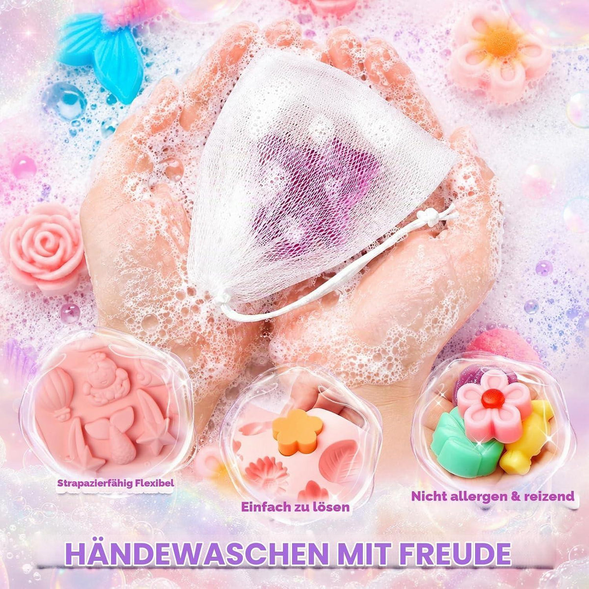 DIY Seife Kinder Set – Seifenherstellung Basteln mit Formen & Farben