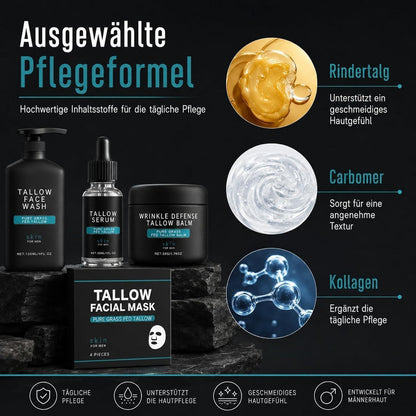 Gesichtspflege Set Männer – Tallow & Kollagen Geschenkset