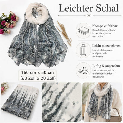 Chiffon Schal Damen mit Punkten, leicht und luftig