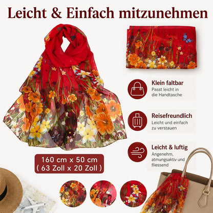 Chiffon Schal Damen Bunt Elegant 160x50cm