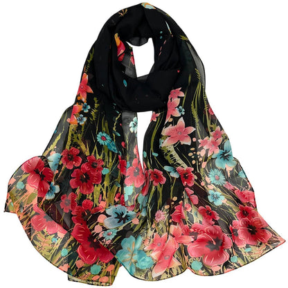 Chiffon Schal Damen Bunt Elegant Leicht für Abendkleid