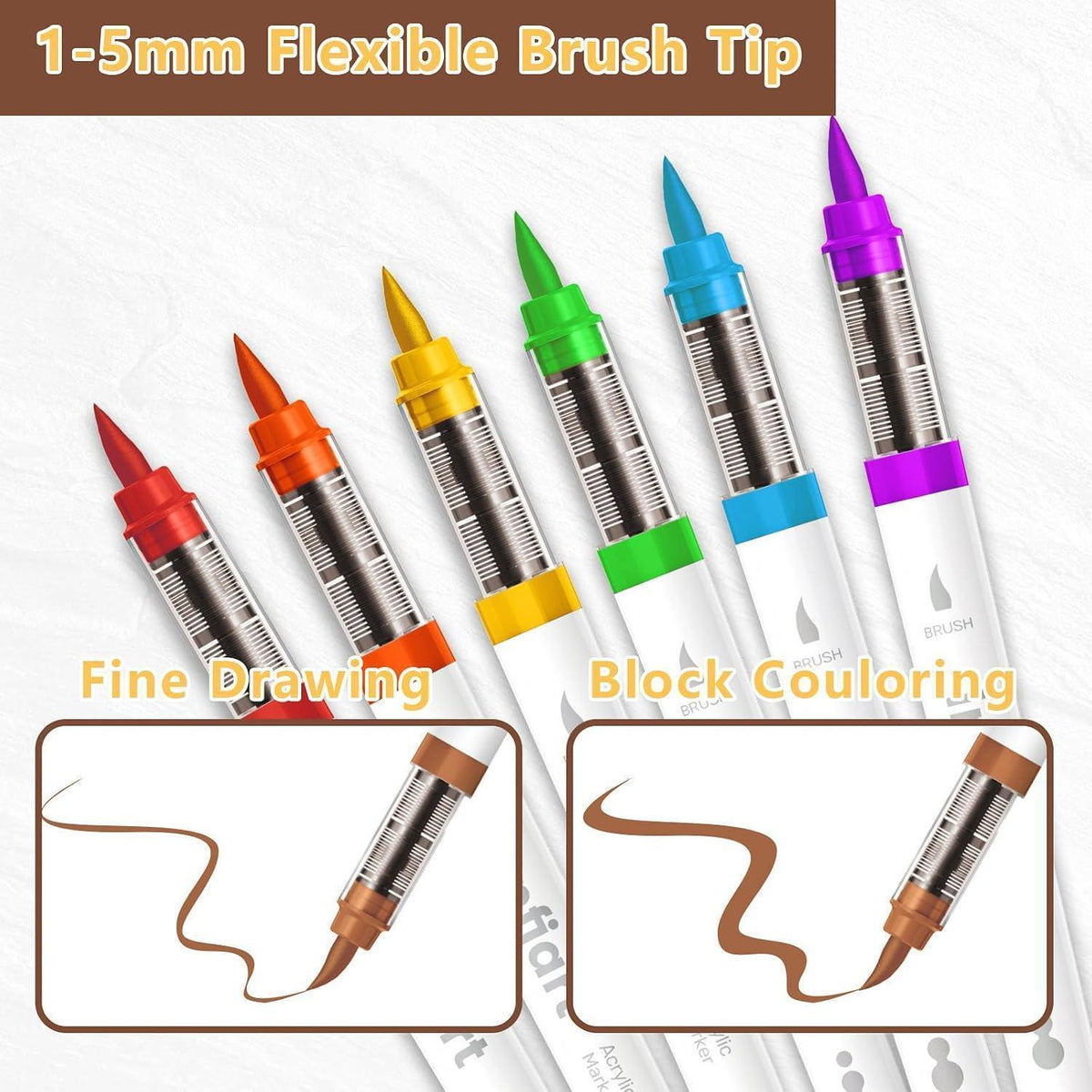 Acryl Marker 288 Farben – Soft Brush Stift Set