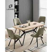 Drehbare Esszimmerstühle Set 4 –, Braun-Grau