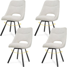 Drehbare Esszimmerstühle Set 4 – Beige, & Ergonomisch