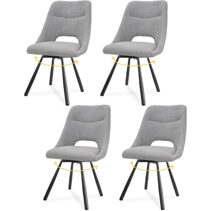 Drehbarer Esszimmerstuhl Set Grau | Ergonomisch & Bequem
