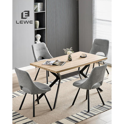 Drehbarer Esszimmerstuhl Set Grau | Ergonomisch & Bequem
