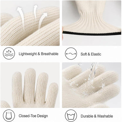 Hitzebeständige Grillhandschuhe – 26 cm, Baumwolle & Polyester