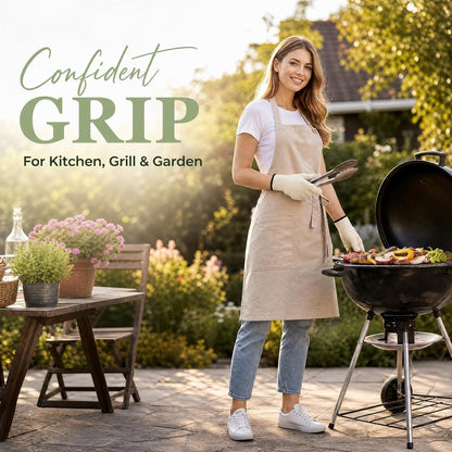 Hitzebeständige Grillhandschuhe – 26 cm, Baumwolle & Polyester