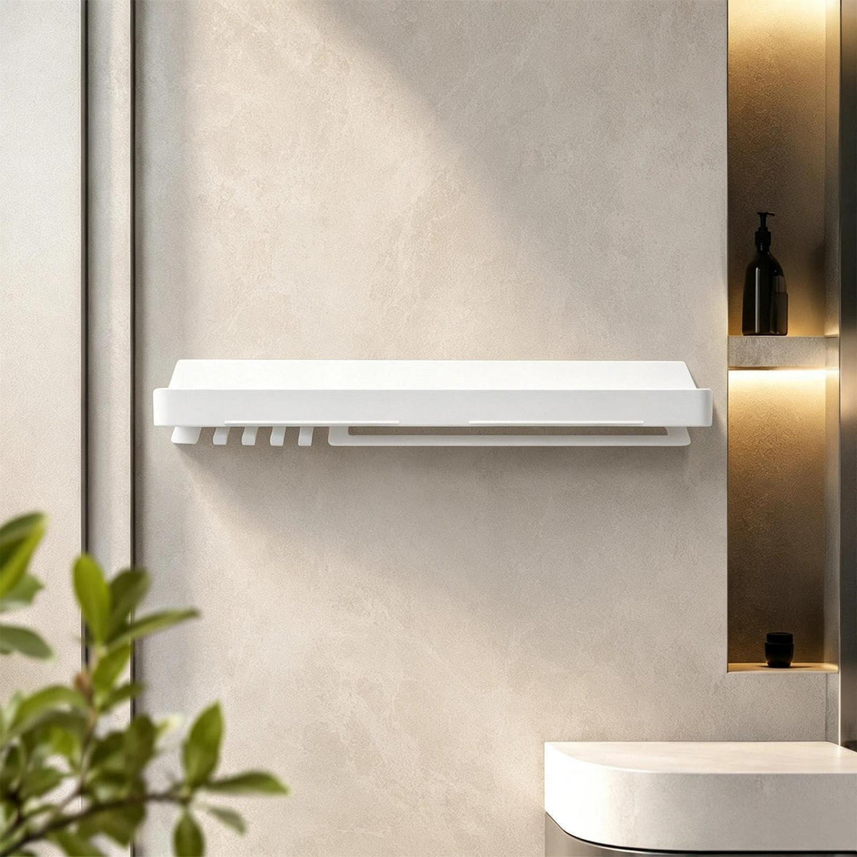Duschablage Wandregal 40 cm Weiß – Praktisch & Modern