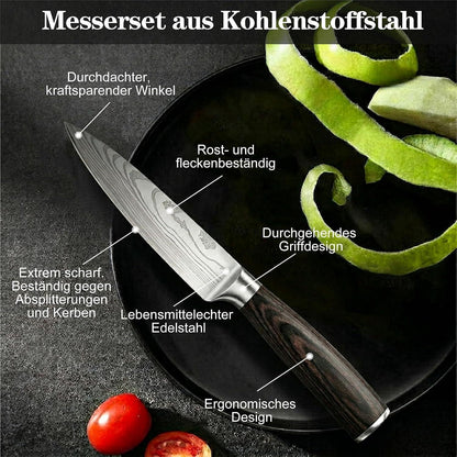 4-teiliges Messerset Carbonstahl – Ultra Scharf & Profi Küche
